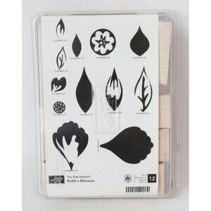 12 Vintage Rubber Stamps Build A Blossom Stampin Up